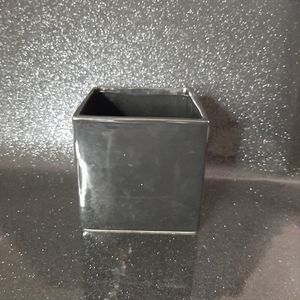 Black Ceramic Square Flower Vase.